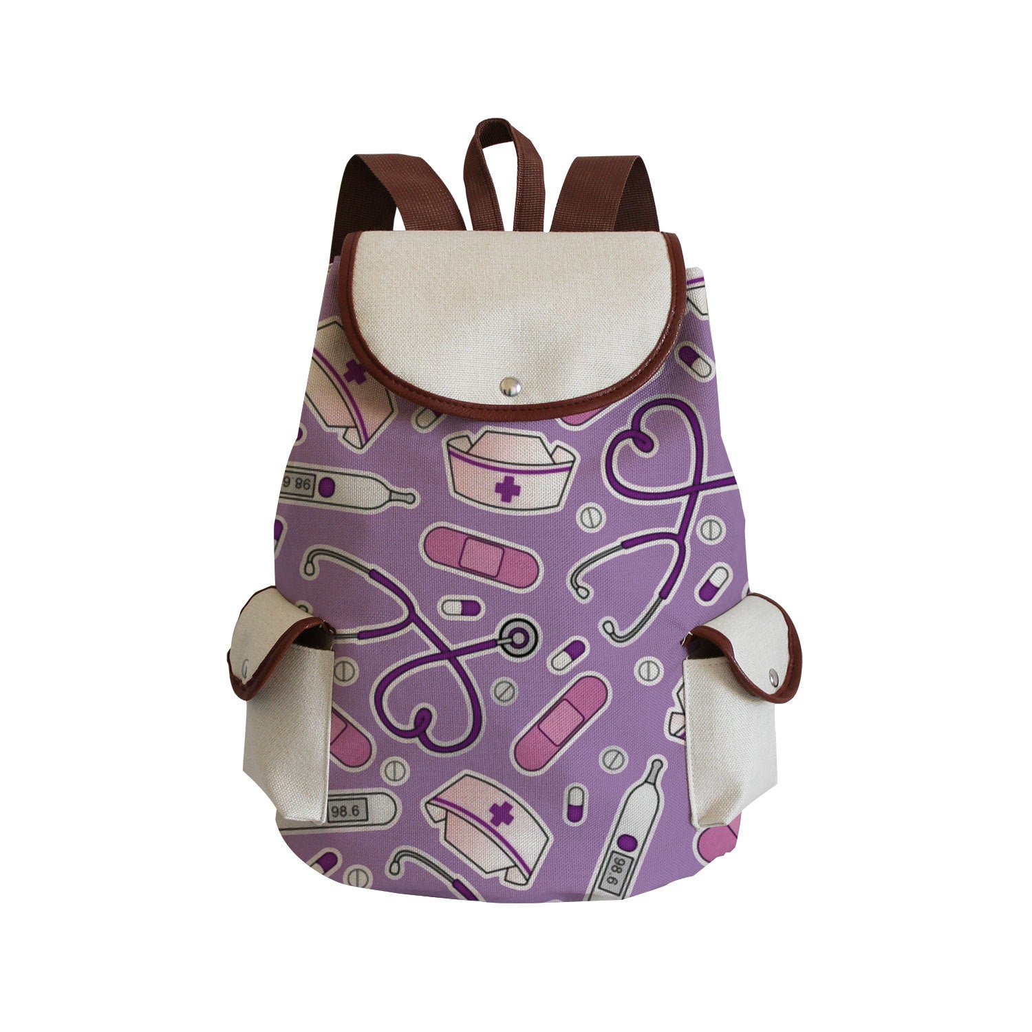 Wholesale Nurse Prints Canvas Backpack